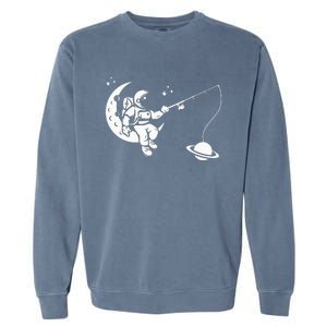 Astronaut Moon Planets Astronomy Space Ship Gift Garment-Dyed Sweatshirt