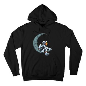 Astronaut Moon Projector Astronomy Telescope Stargazing Hoodie