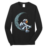 Astronaut Moon Projector Astronomy Telescope Stargazing Long Sleeve Shirt