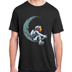 Astronaut Moon Projector Astronomy Telescope Stargazing Adult ChromaSoft Performance T-Shirt