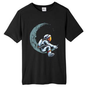 Astronaut Moon Projector Astronomy Telescope Stargazing Tall Fusion ChromaSoft Performance T-Shirt