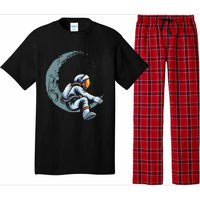 Astronaut Moon Projector Astronomy Telescope Stargazing Pajama Set