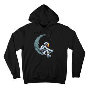 Astronaut Moon Projector Astronomy Telescope Stargazing Tall Hoodie