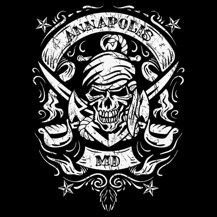 Annapolis Maryland Pirate Skull and Crossed Swords 16 in Basic Backpack