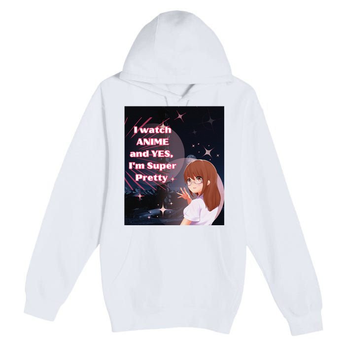 Anime & Manga Pretty Watch Anime Pink Premium Pullover Hoodie