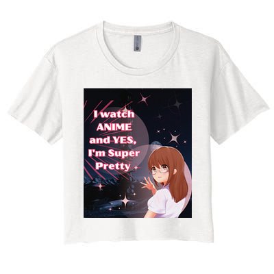 Anime & Manga Pretty Watch Anime Pink Crop Top