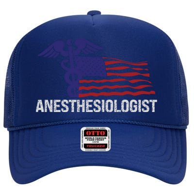 Anesthesiologist Medical Practioner Health Care Gift High Crown Mesh Back Trucker Hat