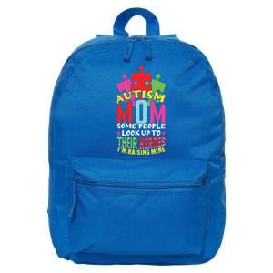 Autism Mom Proud Mama Puzzle April Blue Autism Awareness Gift 16 in Basic Backpack