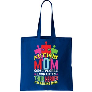 Autism Mom Proud Mama Puzzle April Blue Autism Awareness Gift Tote Bag