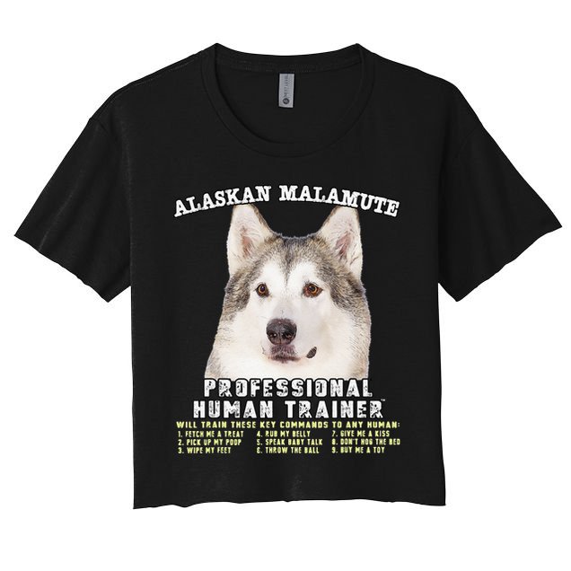 Alaskan Malamute Professional Human Trainer Cute Dog Crop Top