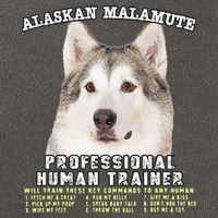 Alaskan Malamute Professional Human Trainer Cute Dog Cotton Canvas Backpack