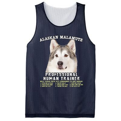 Alaskan Malamute Professional Human Trainer Cute Dog Mesh Reversible Basketball Jersey Tank