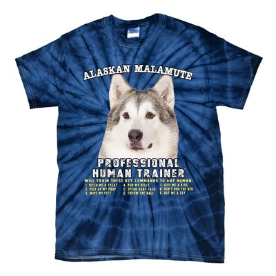 Alaskan Malamute Professional Human Trainer Cute Dog Tie-Dye T-Shirt