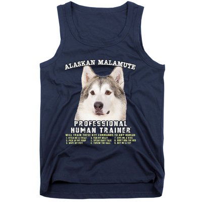 Alaskan Malamute Professional Human Trainer Cute Dog Tank Top