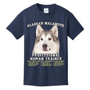 Alaskan Malamute Professional Human Trainer Cute Dog Kids T-Shirt