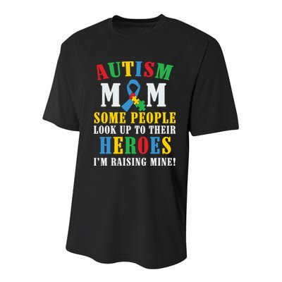 Autism Mom Puzzle Ribbon Son Mother's Day Autism Awareness Youth Performance Sprint T-Shirt