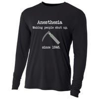 Anesthesia Making People Shut Up Since 1846 Cooling Performance Long Sleeve Crew