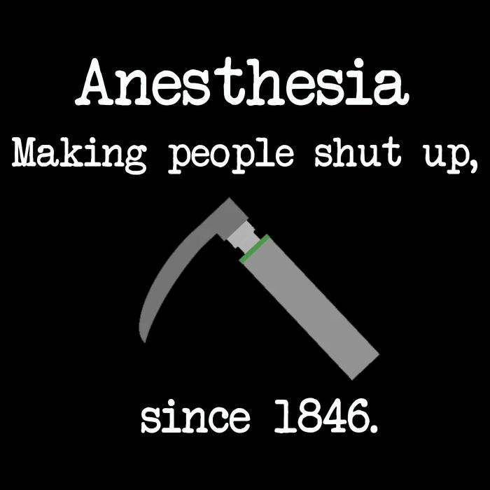 Anesthesia Making People Shut Up Since 1846 Cooling Performance Long Sleeve Crew