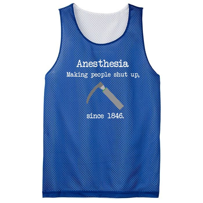 Anesthesia Making People Shut Up Since 1846 Mesh Reversible Basketball Jersey Tank