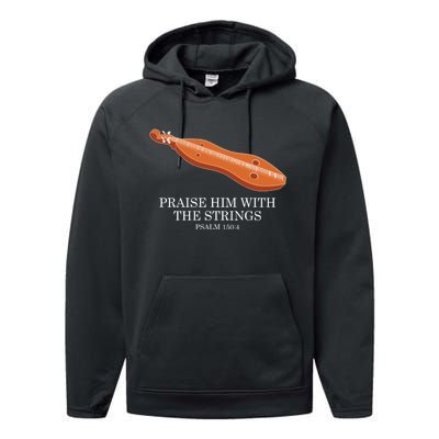 Appalachian Music Praise Him With The Strings Dulcimer Performance Fleece Hoodie