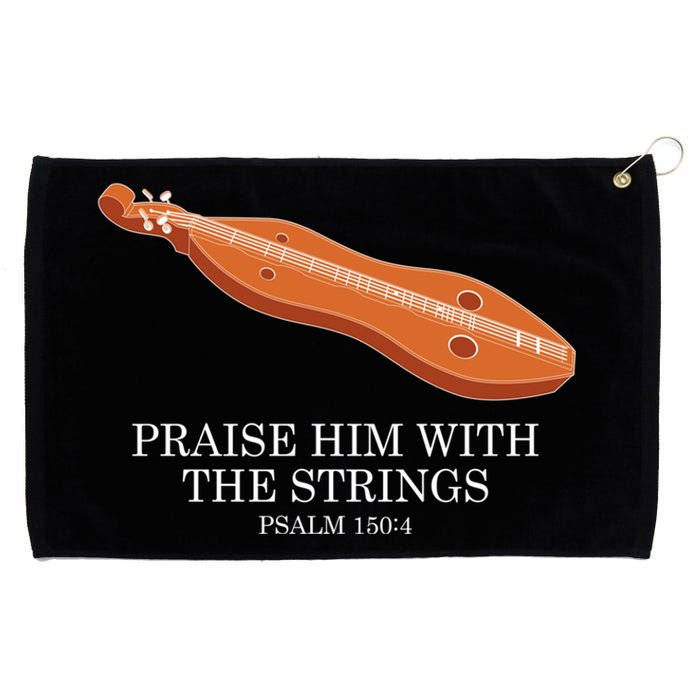 Appalachian Music Praise Him With The Strings Dulcimer Grommeted Golf Towel