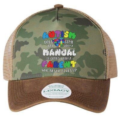 Autism Manual Parents Mom Dad Autistic Autism Awareness Legacy Tie Dye Trucker Hat