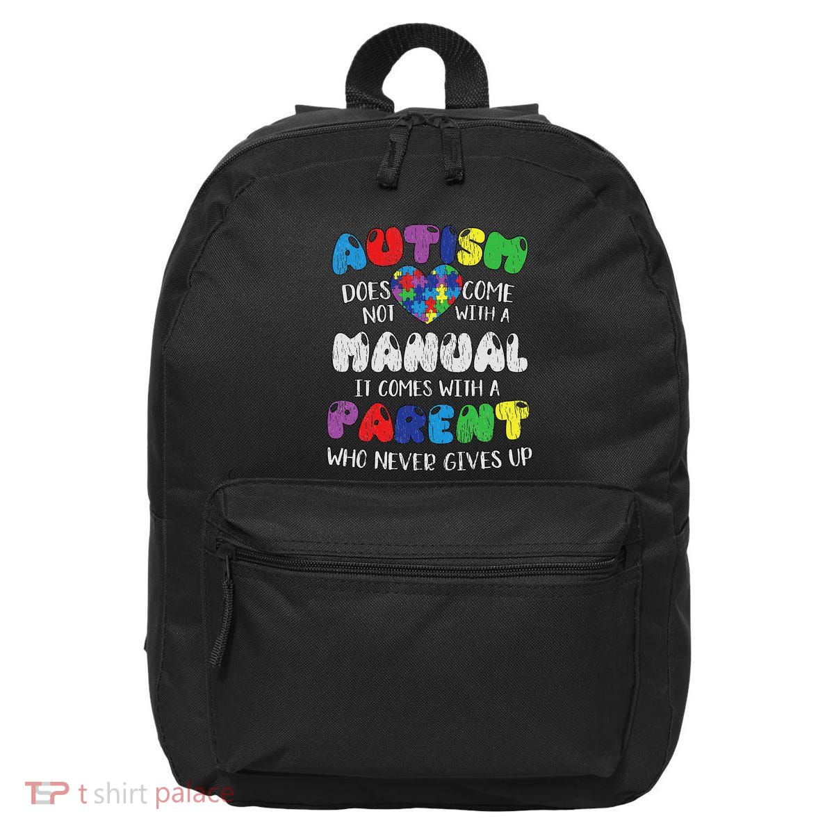 Autism Manual Parents Mom Dad Autistic Autism Awareness 16 in Basic Backpack