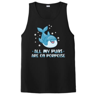 All My Puns Are On Porpoise Dolphin Mammal Animals Marine Meaningful Gift PosiCharge Competitor Tank