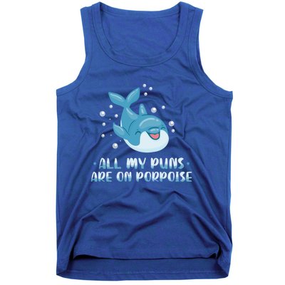 All My Puns Are On Porpoise Dolphin Mammal Animals Marine Meaningful Gift Tank Top