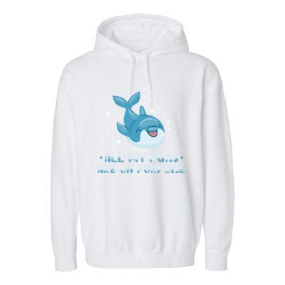 All My Puns Are On Porpoise Dolphin Mammal Animals Marine Meaningful Gift Garment-Dyed Fleece Hoodie