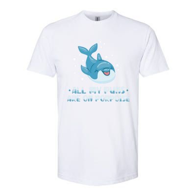 All My Puns Are On Porpoise Dolphin Mammal Animals Marine Meaningful Gift Softstyle CVC T-Shirt