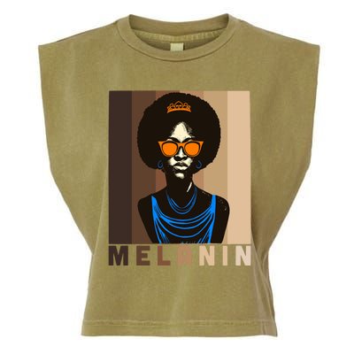 Afro Melanin Queen Cute Gift African American 'S Black Pride Gift Garment-Dyed Women's Muscle Tee