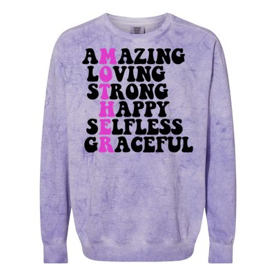 Amazing Mother Quote Cute Gift Colorblast Crewneck Sweatshirt