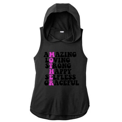 Amazing Mother Quote Cute Gift Ladies PosiCharge Tri-Blend Wicking Draft Hoodie Tank