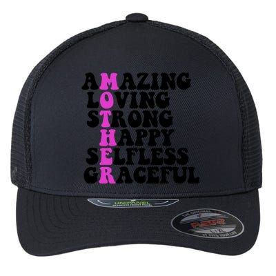 Amazing Mother Quote Cute Gift Flexfit Unipanel Trucker Cap