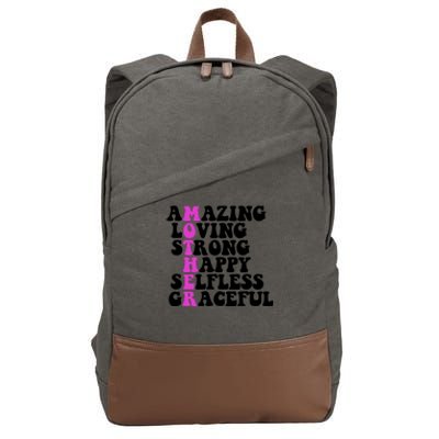 Amazing Mother Quote Cute Gift Cotton Canvas Backpack