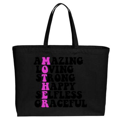 Amazing Mother Quote Cute Gift Cotton Canvas Jumbo Tote