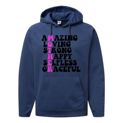 Amazing Mother Quote Cute Gift Performance Fleece Hoodie