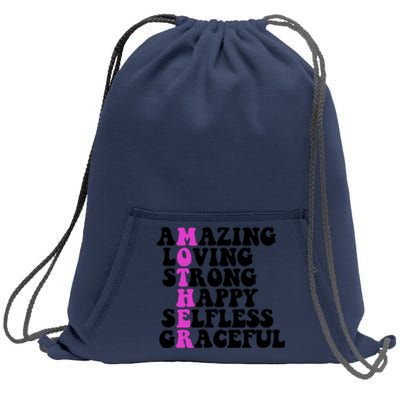 Amazing Mother Quote Cute Gift Sweatshirt Cinch Pack Bag