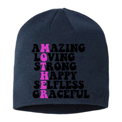 Amazing Mother Quote Cute Gift Sustainable Beanie