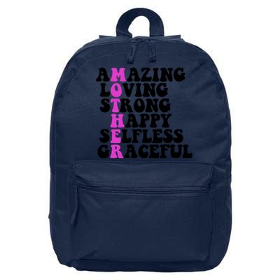 Amazing Mother Quote Cute Gift 16 in Basic Backpack