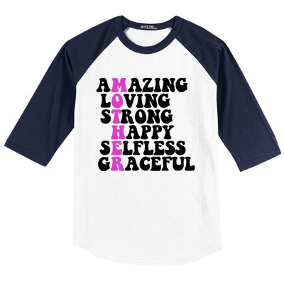 Amazing Mother Quote Cute Gift Baseball Sleeve Shirt