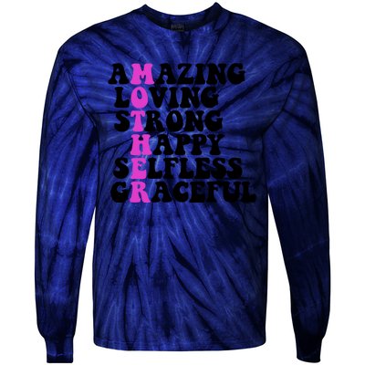 Amazing Mother Quote Cute Gift Tie-Dye Long Sleeve Shirt