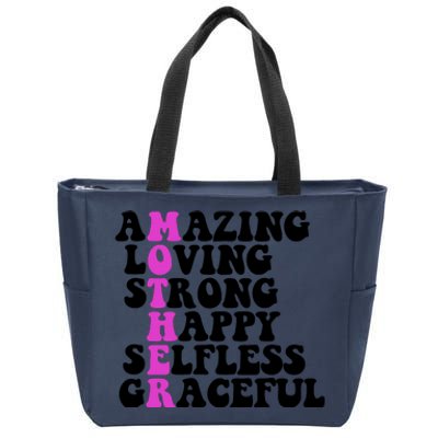 Amazing Mother Quote Cute Gift Zip Tote Bag