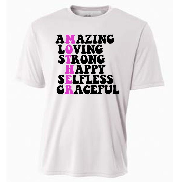 Amazing Mother Quote Cute Gift Cooling Performance Crew T-Shirt