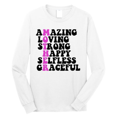 Amazing Mother Quote Cute Gift Long Sleeve Shirt