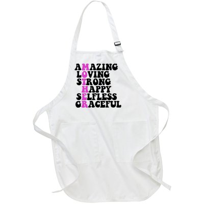 Amazing Mother Quote Cute Gift Full-Length Apron With Pockets