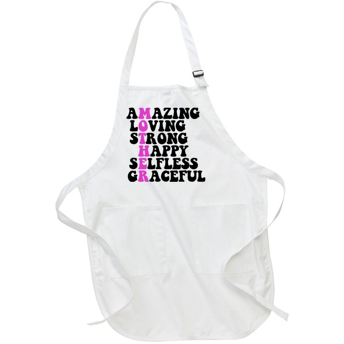 Amazing Mother Quote Cute Gift Full-Length Apron With Pockets