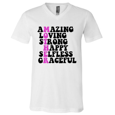 Amazing Mother Quote Cute Gift V-Neck T-Shirt