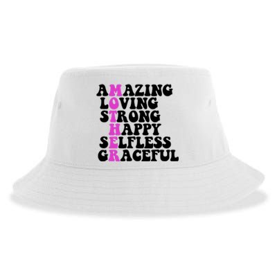 Amazing Mother Quote Cute Gift Sustainable Bucket Hat